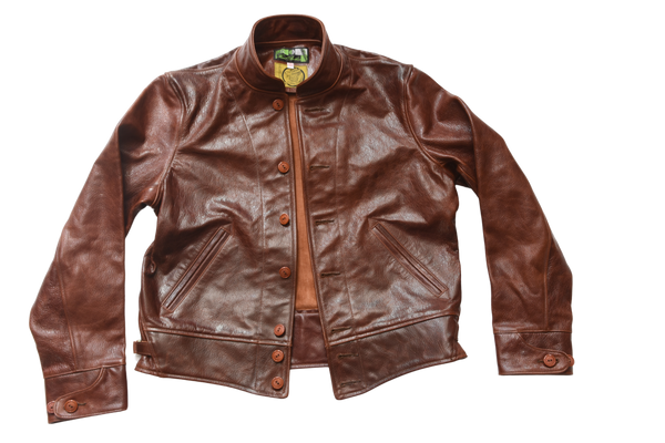 40‘s vintage / goatskin leather jacket The Excelsior Special Unlined, Size 40, Mandarin Collar