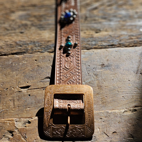 The Copper Rancher - Jeweled Belt - Himel Bros. Leather