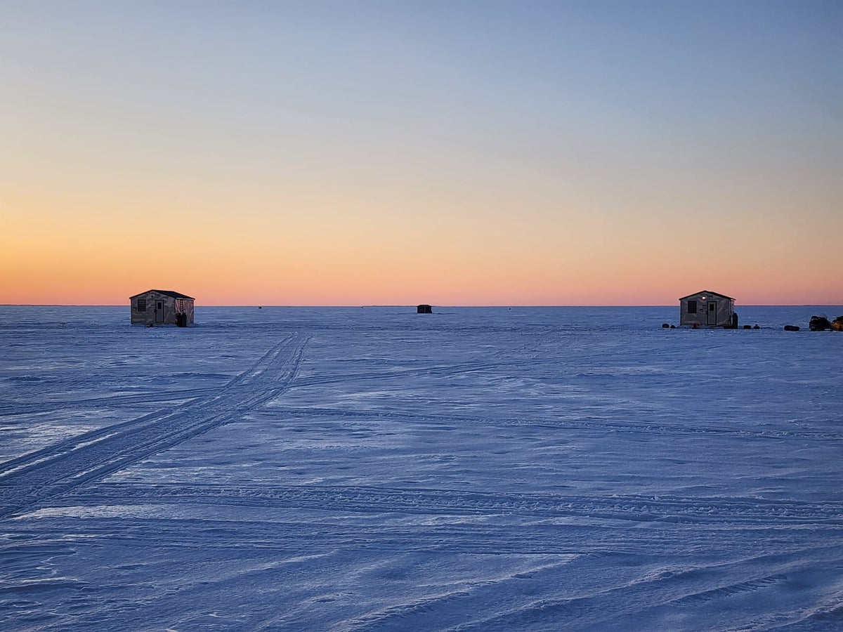 Nipissing Buffalo Hide Jacket on Lake Nipissing