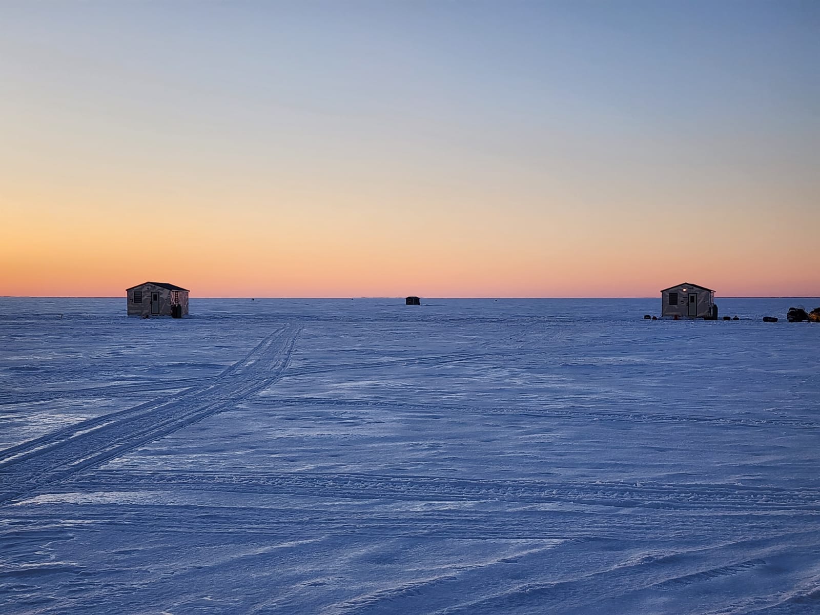 Nipissing Buffalo Hide Jacket on Lake Nipissing