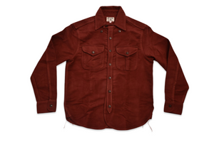 Thomson Camp Shirt, Russet Red Moleskin (10oz)