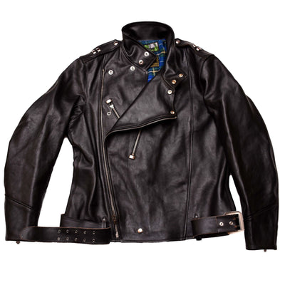 Black Leather Jacket With Web