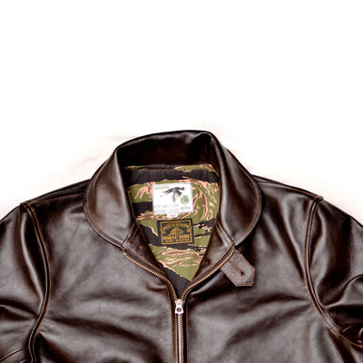 Shinki Horsehide Dark Brown Oil Tanned