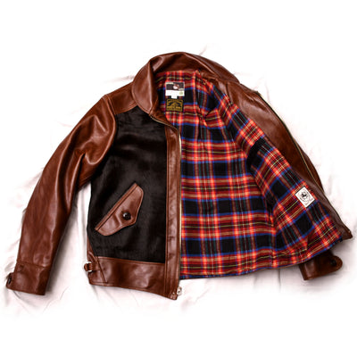 Shinki Horsehide Medium Brown with Dark Fur