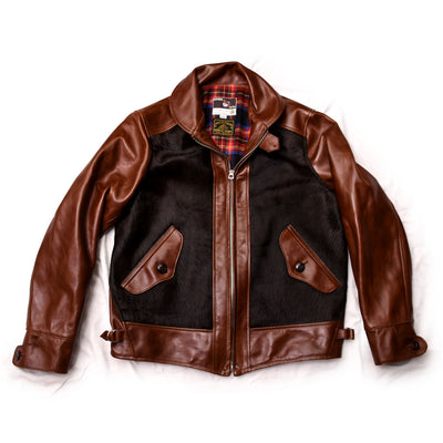 Shinki Horsehide Medium Brown with Dark Fur
