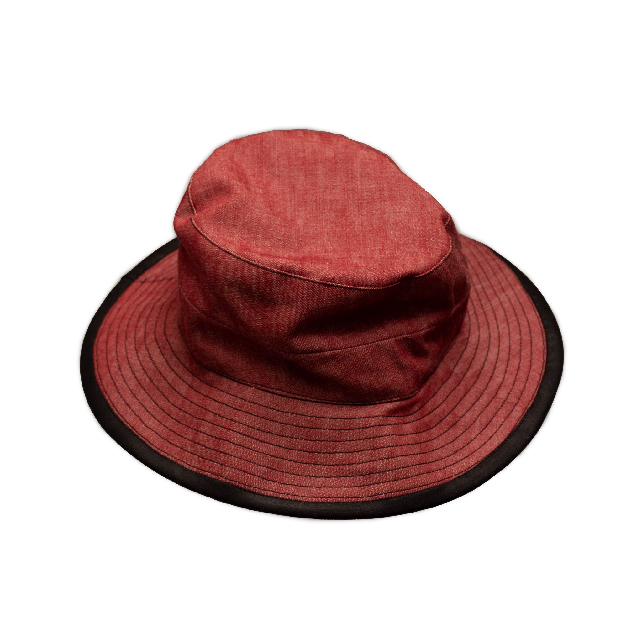 Himel Bros. Bespoke Reversible Chindit Bush Hat Red Chambray / Medium